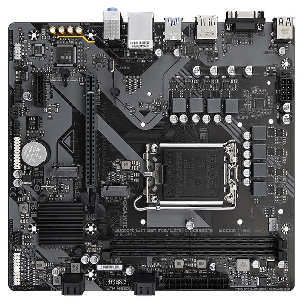 Mainboard|GIGABYTE|Intel B760 Express|LGA1700|Micro-ATX|Memory DDR5|Memory slots 2|B760ME1.0 3