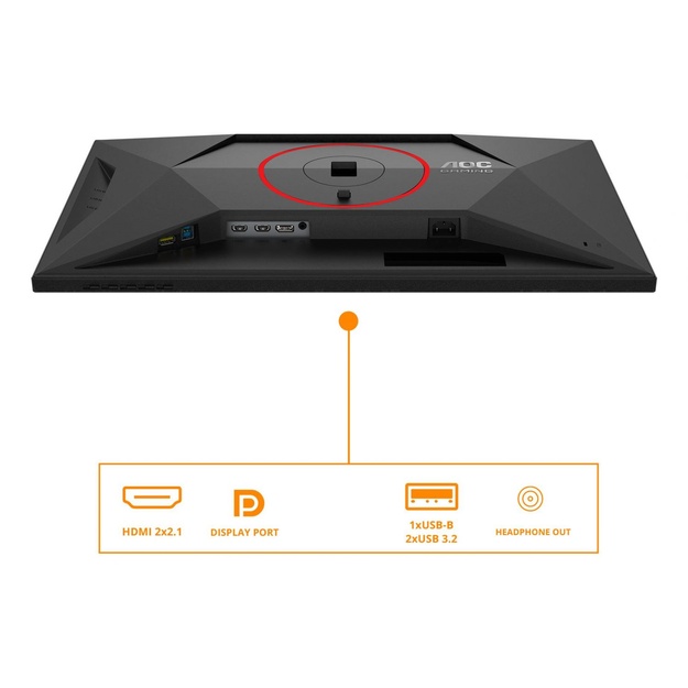 AOC U27G4R 27inch Fast IPS Dual Frame Monitor UHD/FHD 160-320Hz 400cd/m2 0,5ms HDMI2.1x2 DP1.4 USB 3.1 Pivot