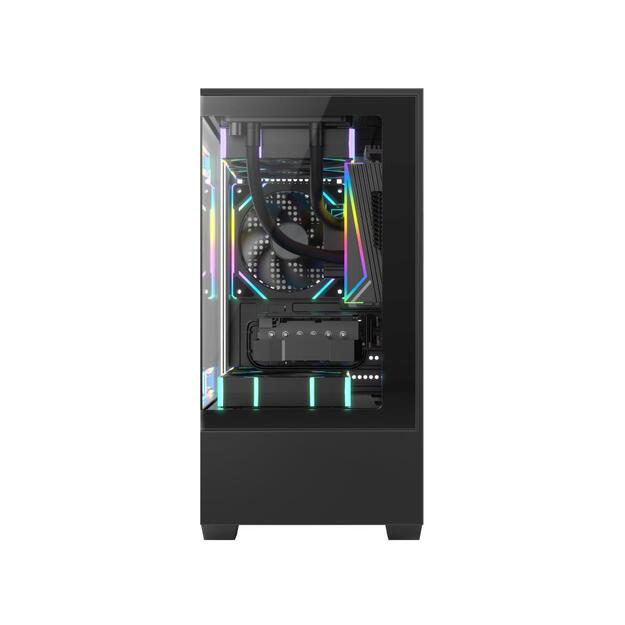 Case|GOLDEN TIGER|Raider SL-2|MiniTower|Case product features Transparent panel|Not included|Colour Black|RAIDERSL-2 1