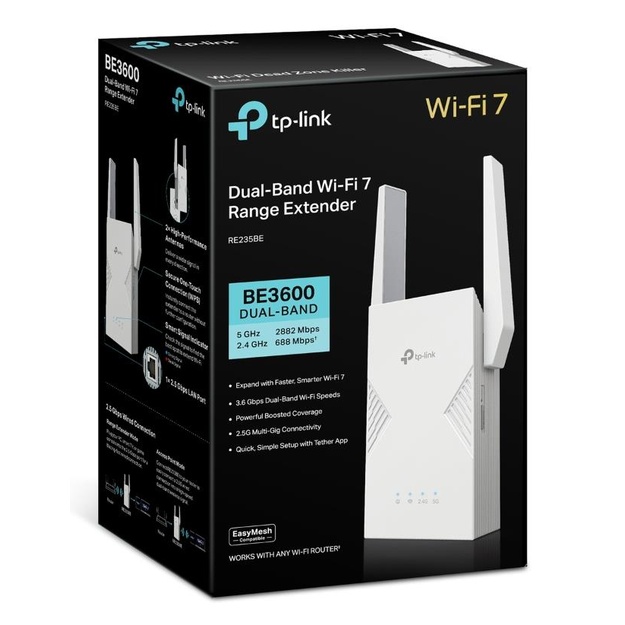 WRL RANGE EXTENDER 3600MBPS/DUAL BAND RE235BE TP-LINK