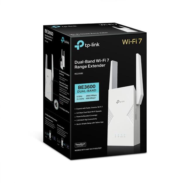 WRL RANGE EXTENDER 3600MBPS/DUAL BAND RE235BE TP-LINK 3