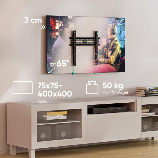 TV SET ACC WALL MOUNT /32-65 /BLACK FM2-B ONKRON