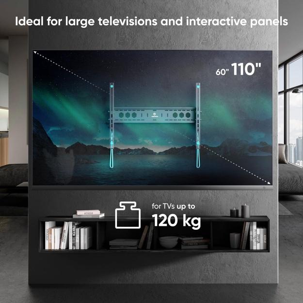 TV SET ACC WALL MOUNT/60-110 /BLACK UT12-B ONKRON