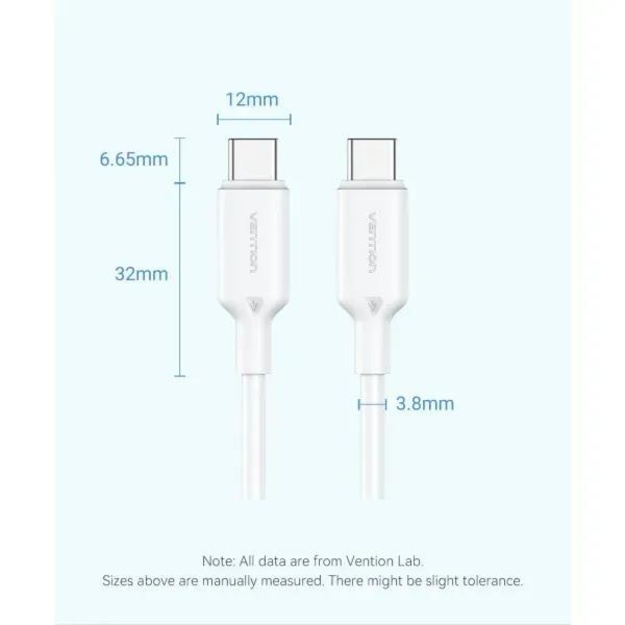 CABLE USB-C TO USB-C/2M BLUE TRCSH VENTION