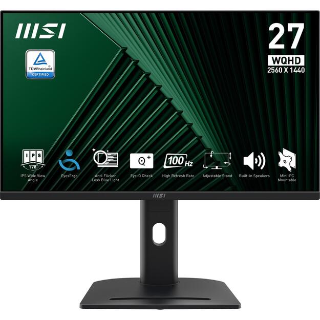 LCD Monitor|MSI|PRO MP275QPG|27 |Business|Panel IPS|2560x1440|16:9|100 Hz|1 ms|Speakers|PROMP275QPG