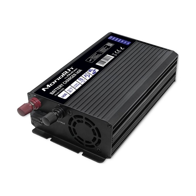 QOLTEC 51956 Smart Monolith charger for LiFePO4 AGM GEL SLA batteries / 40A / 12V