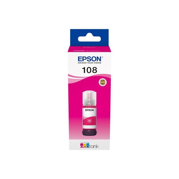 EPSON 108 EcoTank Magenta Ink Bottle 2
