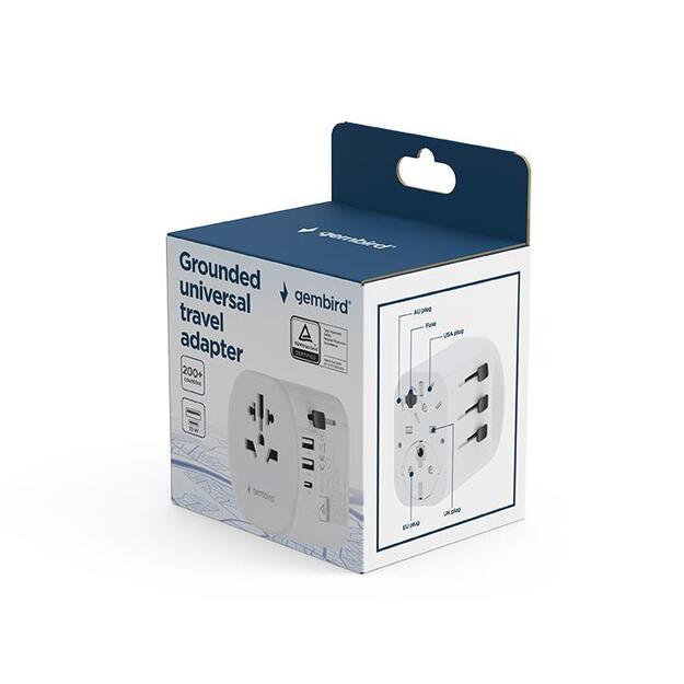POWER ADAPTER GROUNDED 15W/WHT TPA-EU2A1C15-01-W GEMBIRD 7