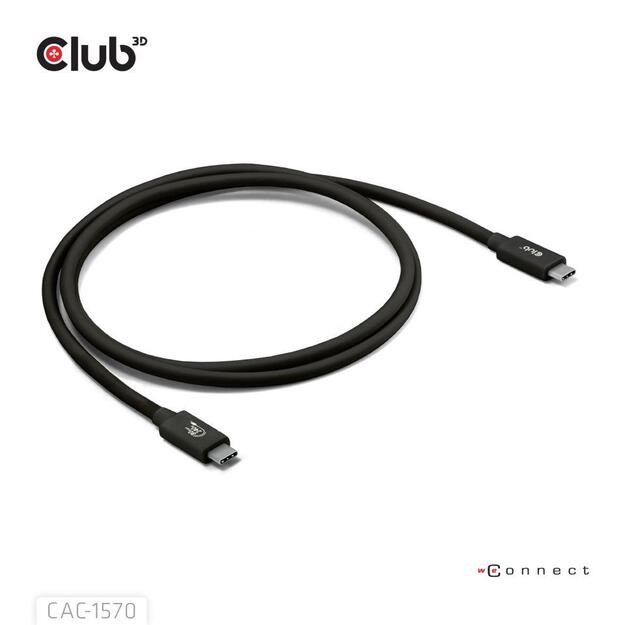 CABLE USB-C TO USB-C 1.2M/BLACK CAC-1570 CLUB3D 1