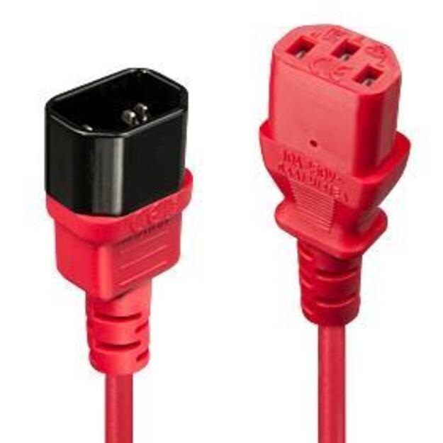 CABLE POWER IEC EXTENSION 2M/RED 30478 LINDY