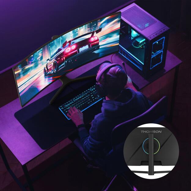 LCD Monitor|THOMSON|34  |3440 x 1440 pixels|UltraWide Quad HD|LCD|Curved|M34QG7Y14C 16