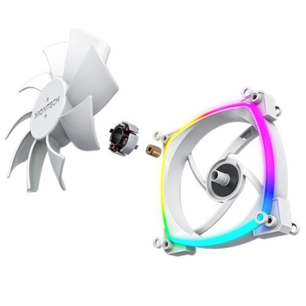 CASE FAN 120MM/AX120 PWM WHITE MONTECH