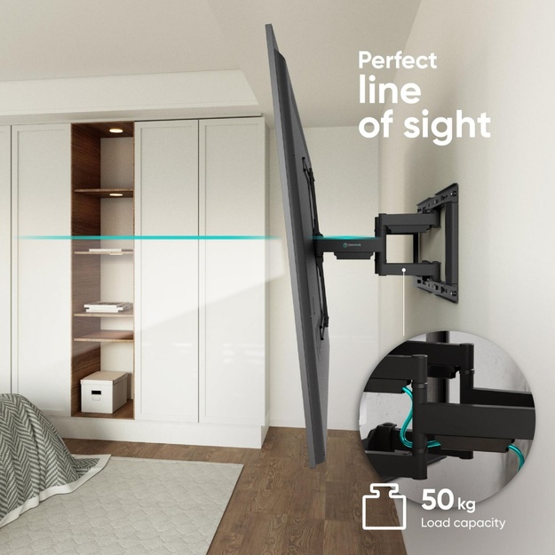 TV SET ACC WALL MOUNT /32-90 /BLACK SM6-B ONKRON