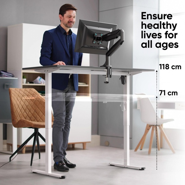 DESK FRAME MOTORISED/WHITE WDF221E-W ONKRON