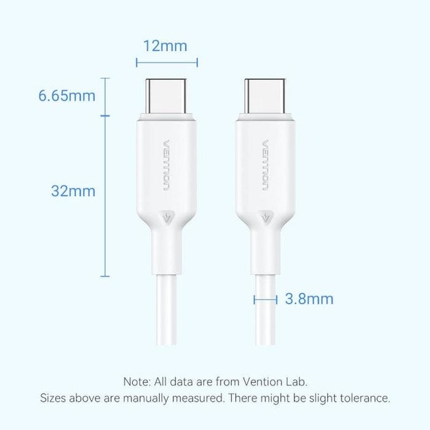 CABLE USB-C TO USB-C/1M BLACK TRCBF VENTION