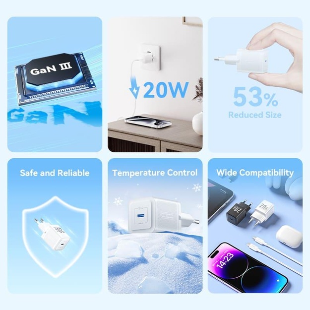 MOBILE CHARGER WALL USB +CABLE/20W TZ-FEPB0-EU-01 VENTION