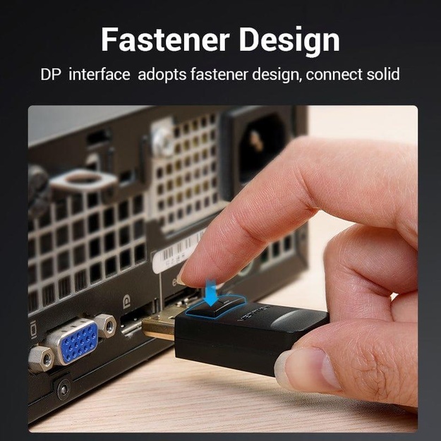 CABLE DP TO VGA 2M/BLACK HBLBH VENTION