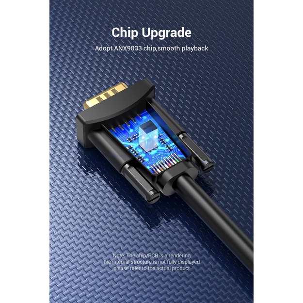 CABLE DP TO VGA 2M/BLACK HBLBH VENTION