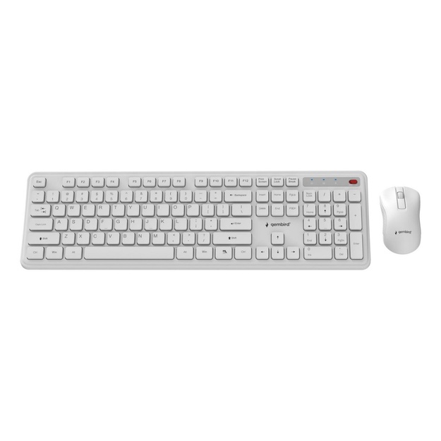 KEYBOARD +MOUSE WRL ENG/WH KBS-WPS-01-W GEMBIRD