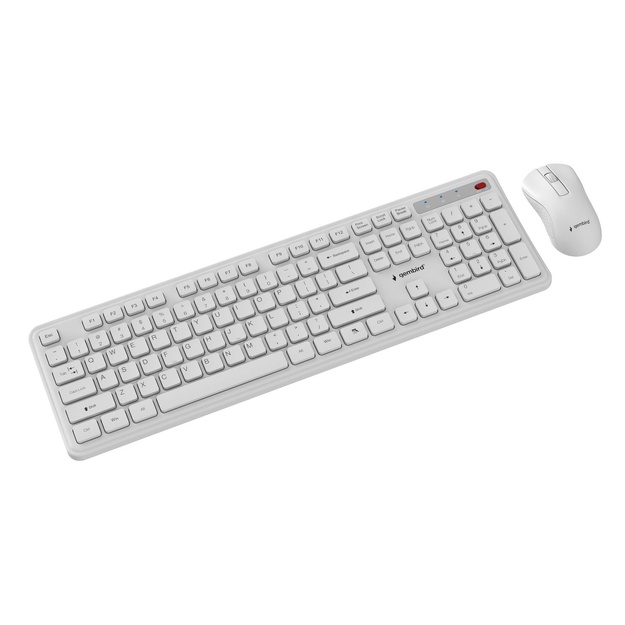 KEYBOARD +MOUSE WRL ENG/WH KBS-WPS-01-W GEMBIRD