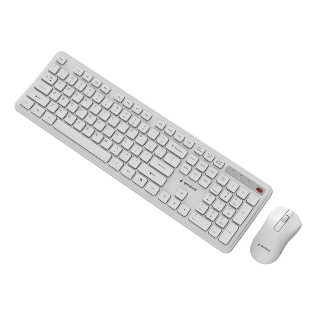 KEYBOARD +MOUSE WRL ENG/WH KBS-WPS-01-W GEMBIRD