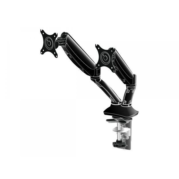 IIYAMA DS3002C-B1 ACC Flexible desk mount for dual monitor 10i-27i height adj. gas spring size VESA 75x75/100x100 1-5kg (P)