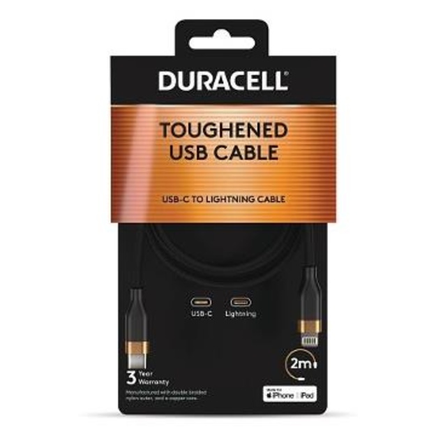 CABLE LIGHTNING TO USB-C 2M/DRU5024A DURACELL