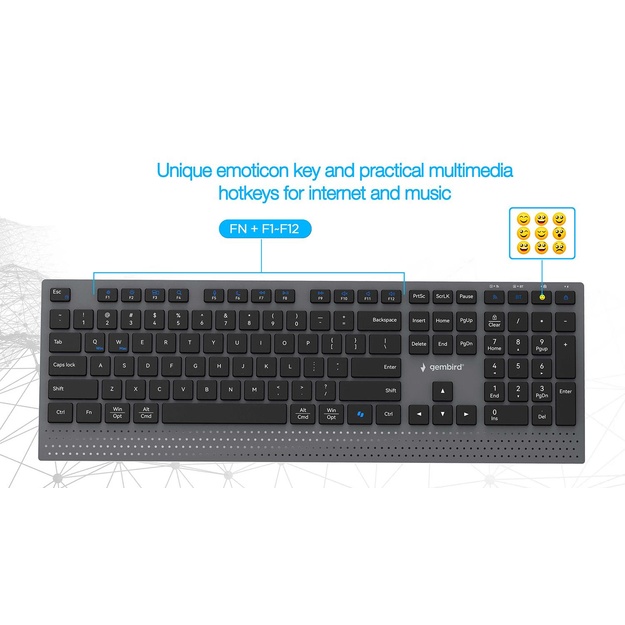 KEYBOARD +MOUSE WRL CYRILLIC/BK KBS-WPS-02-CYRL GEMBIRD