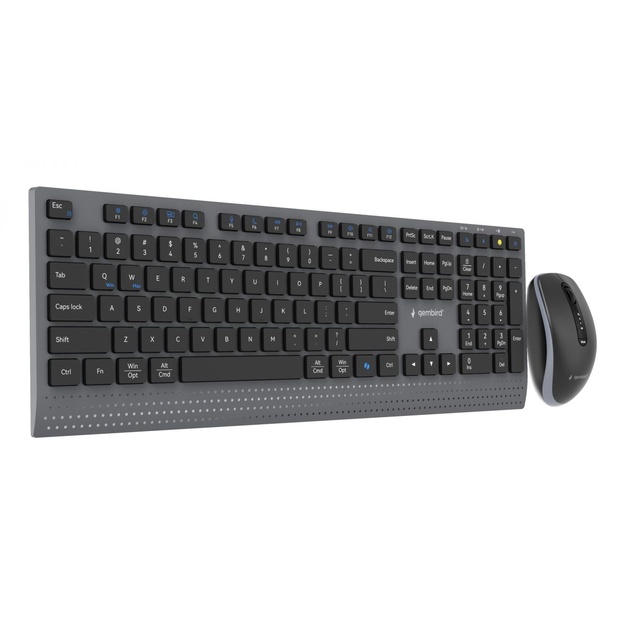 KEYBOARD +MOUSE WRL ENG/BK KBS-WPS-02 GEMBIRD