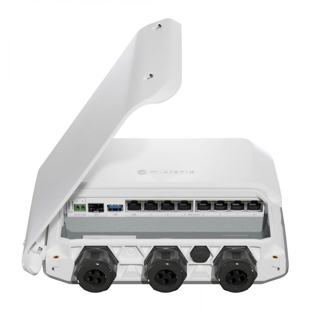 MIKROTIK RB5009UPr+S+OUT Outdoor Router 7x RJ45 1000Mb/s 1x RJ45 2.5Gb/s POE LAN port 1x SFP+ 1x USB 3.0 150W PoE
