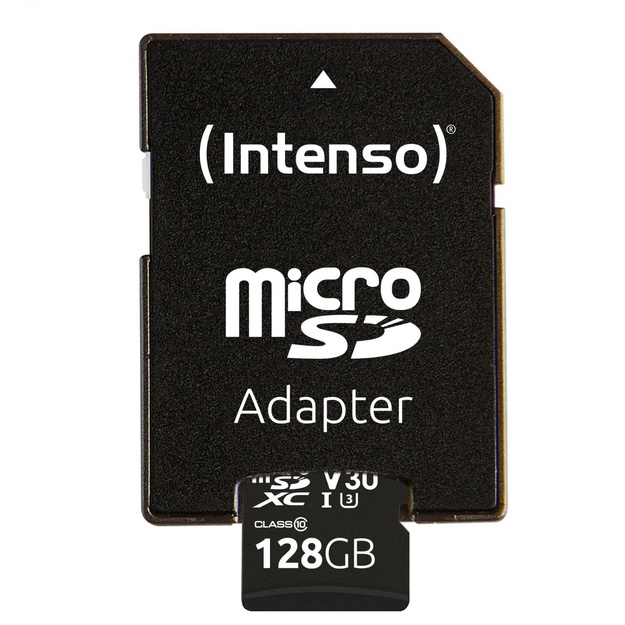 Atminties kortelė su adapteriu MEMORY MICRO SDXC 128GB C10/W/ADAPTER 3433491 INTENSO