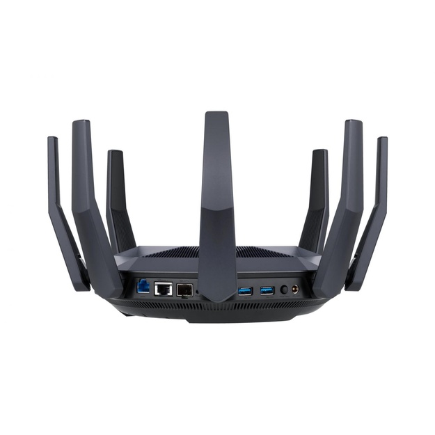 Maršrutizatorius |ASUS|6000 Mbps|Mesh|Wi-Fi 6|USB 3.1|9x10/100/1000M|1x10GbE|1xSPF+|Number of antennas 8|RT-AX89X