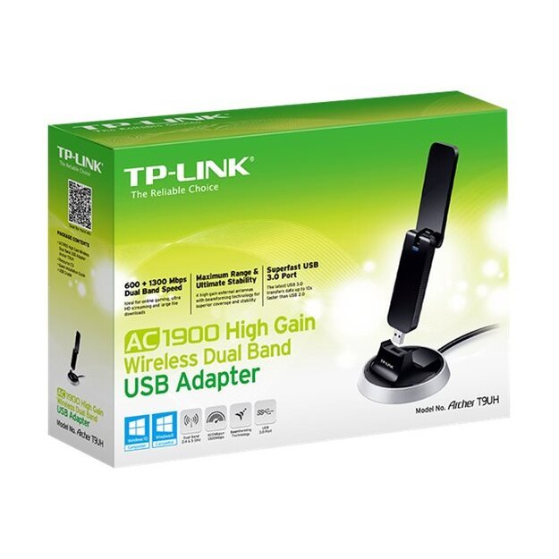 USB belaidžio tinklo Wi-Fi adapteris 1900MBPS DUAL BAND ARCHER T9UH TP-LINK