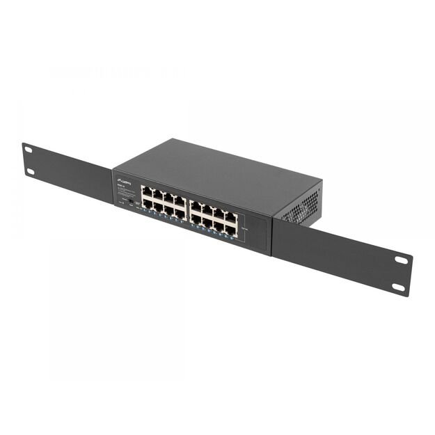 Komutatorius LANBERG switch rack 10inch/19inch 16-port 1GB RSGE-16 unmanaged 4
