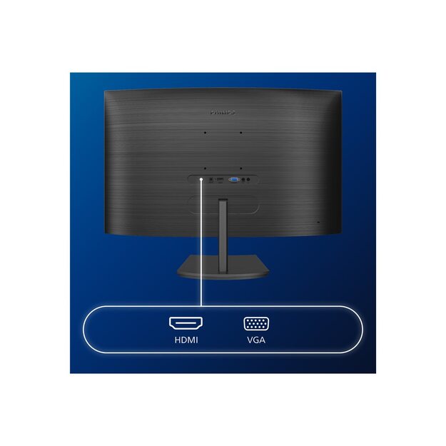Monitorius PHILIPS 271E1SCA/00 Monitor Philips 271E1SCA/00 27, panel VA, HDMI, speakers
