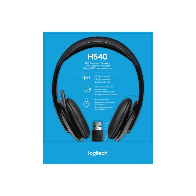 Ausinės LOGITECH H540 USB Headset black