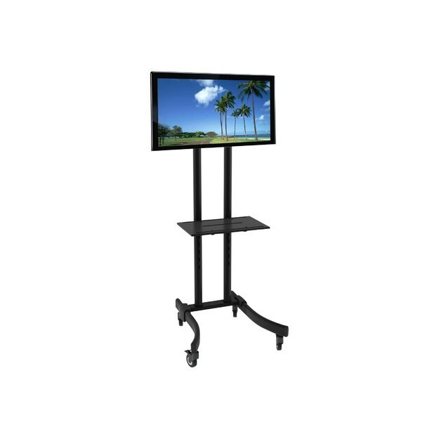 Televizoriaus stovas su ratukais TECHLY Mobile TV stand/trolley for LED/LCD/PDP 32-70inch 40kg with shelf