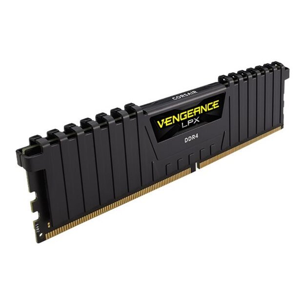 Operatyvioji atmintis (RAM) CORSAIR 16GB RAMKit 2x8GB DDR4 3000MHz 2x288Dimm Unbuffered 16-20-20-38 Vengeance LPX Black Heat Spreader 1,35V XMP2.0