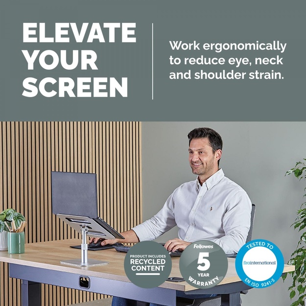 NB ACC DESK STAND/SILVER 100138880 FELLOWES