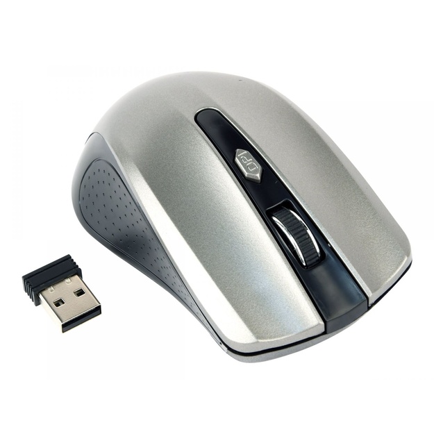 Kompiuterinė pelė belaidė GEMBIRD MUSW-4B-04-BG Gembird Wireless optical mouse MUSW-4B-04-BG, 1600 DPI, nano USB,black/spacegrey