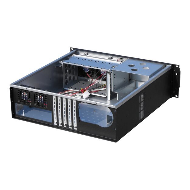 Korpusas komutacinėms spintoms GEMBIRD 19CC-3U-01 Gembird 19 Rack-mount chassis (3U), black