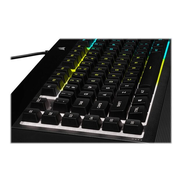 Klaviatūra laidinė CORSAIR K55 RGB PRO Gaming Backlit Zoned RGB LED Rubberdome