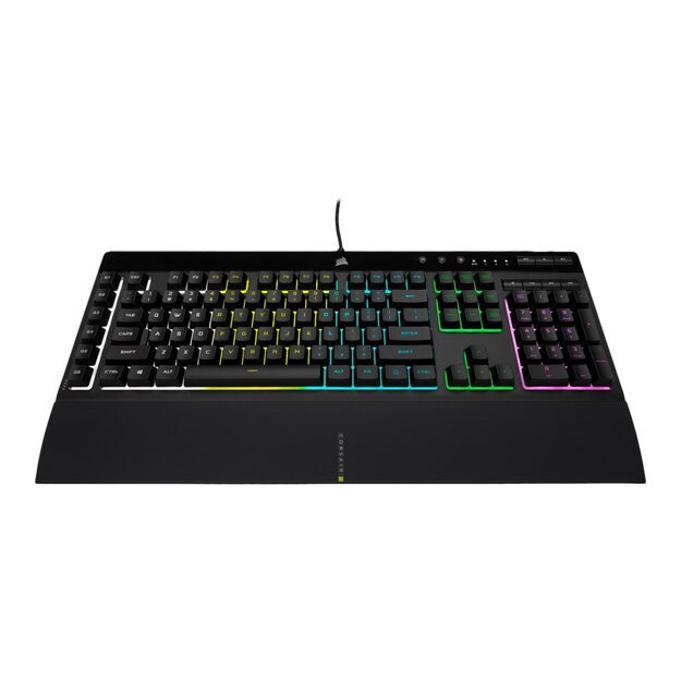 Klaviatūra laidinė CORSAIR K55 RGB PRO Gaming Backlit Zoned RGB LED Rubberdome 45