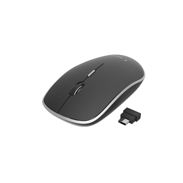 Kompiuterinė pelė belaidė MOUSE USB-C OPTICAL WRL BLACK/SILENT MUSW-4BSC-01 GEMBIRD