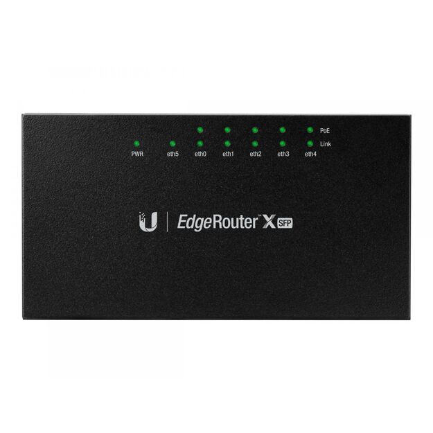 Maršrutizatorius UBIQUITI ER-X-SFP EdgeRouter ER-X-SFP 5 Gigabit RJ45 ports with passive PoE support 1xSFP