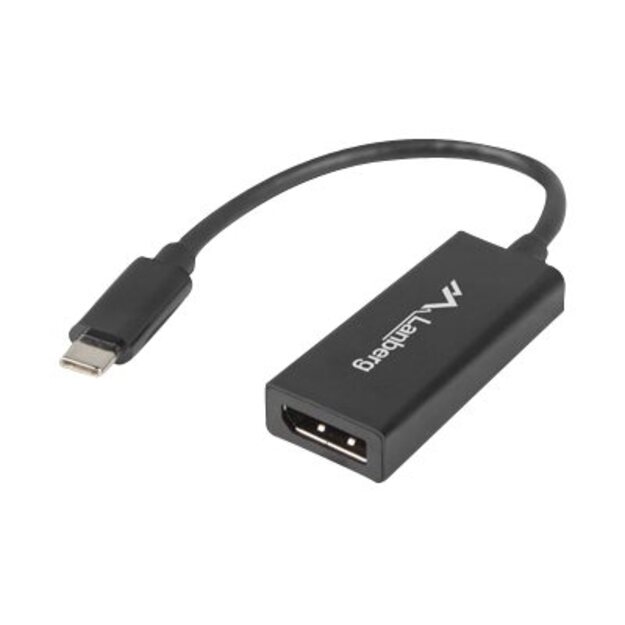 LANBERG AD-UC-DP-01 Lanberg adapter USB TYPE-C(M)-Displayport(F) 15cm Black