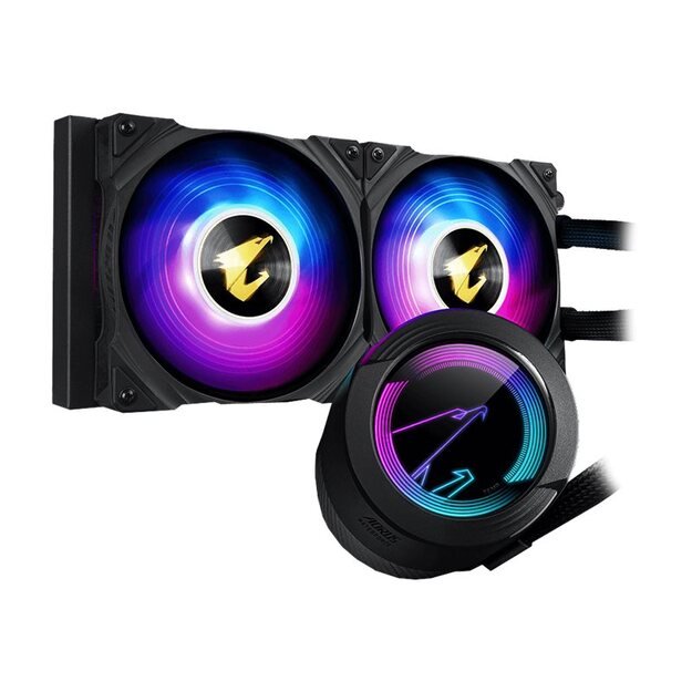 Procesoriaus aušintuvas skysčiu GIGABYTE AORUS WATERFORCE 240LIQUID CPU COOLER with ARGB display