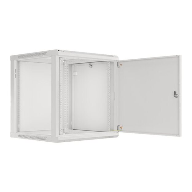 Komutacinė spinta pakabinama LANBERG 12U 600x600 steel doors grey flat pack