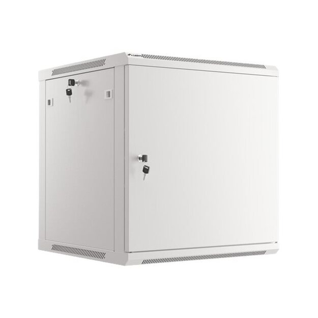 Komutacinė spinta pakabinama LANBERG 12U 600x600 steel doors grey flat pack 52