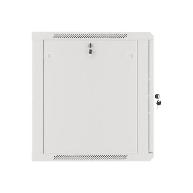 Komutacinė spinta pakabinama LANBERG 12U 600x600 steel doors grey flat pack